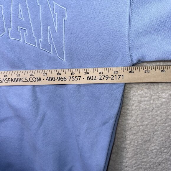 Michigan Spellout Sweatshirt Women's Medium State of Mine Light Blue NWT - Picture 8 of 9